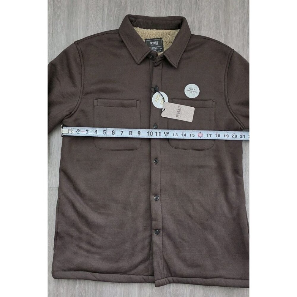 Nomad Sherpa Lined Shacket Men’s M Brown Button Front Shirt Jacket‎ - Picture 3 of 14
